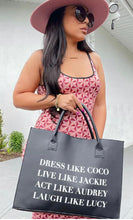 Load image into Gallery viewer, Dress like coco Tote handbag
