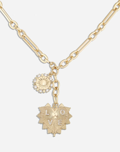 Load image into Gallery viewer, LOVE Celestial Lariat Necklace 14K CZ- Charm
