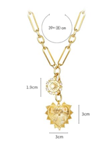 Load image into Gallery viewer, LOVE Celestial Lariat Necklace 14K CZ- Charm
