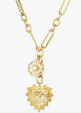 Load image into Gallery viewer, LOVE Celestial Lariat Necklace 14K CZ- Charm
