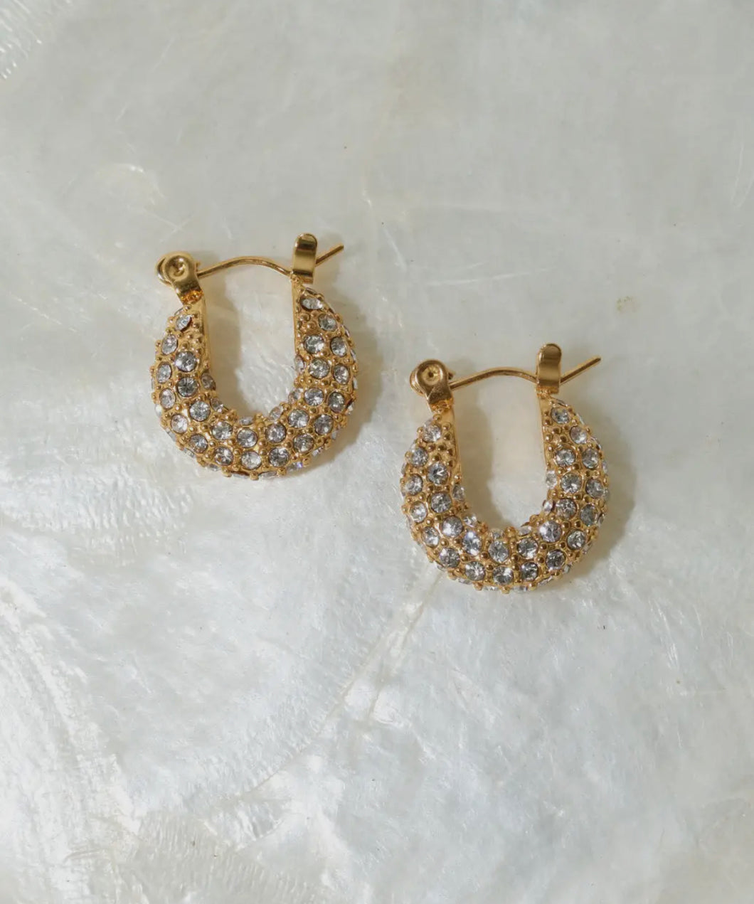 Crystal mini hoops