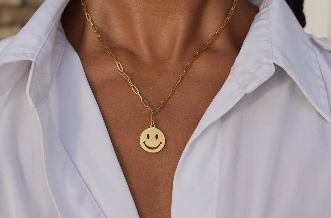 Smiley face necklace